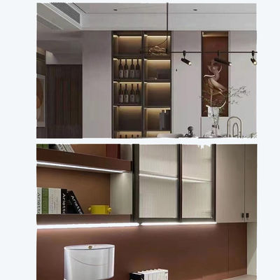 LED ภายใต้แสงกระเป๋า 3500K 80 CRI อลูมิเนียม LED ด้านผิวติดกระเป๋าไฟด้วยสวิทช์สัมผัส