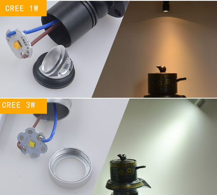 ไฟสโปต LED ที่ปรับได้สีดําทันสมัย พร้อมตัวเลือกอุณหภูมิสี