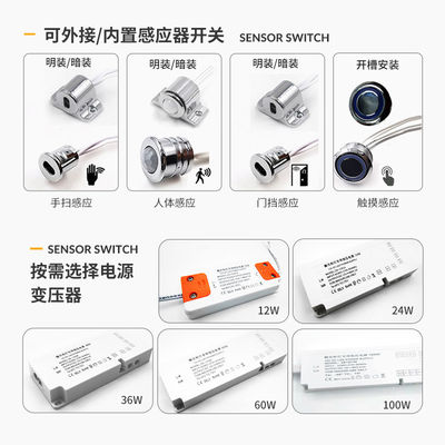 สีดําโมเดิร์น 3500K สีขาวอบอุ่น กระจกกระจก LED แสงกระจกด้วย 80 CRI