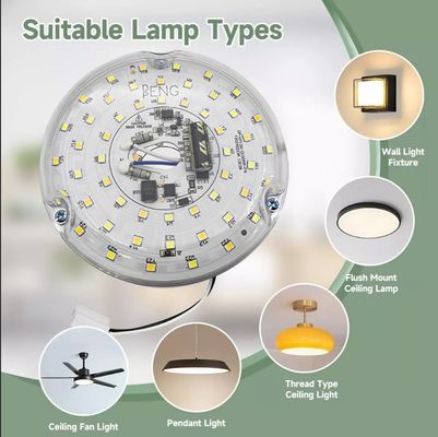 120V 15W Driverless Dia 100mm Led Light สําหรับไฟแฟน Led Light พร้อมใบรับรอง ETL แปลงไฟแฟนเพดาน LED