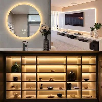 ไฟ LED สเตรปแบบยืดหยุ่น 600 หน่วย LED สเตรป LED กันน้ํา 12 วอลท์ LED สเตรป แพ็ค 16.4 ฟุต / 5 เมตร สําหรับงานเลี้ยงบ้านพักในบ้านตกแต่งภายในภายนอก กันน้ํา ขาว 1 แพ็ค
