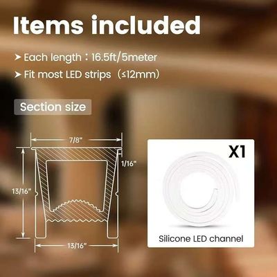 ข้างนอก กันน้ํา 12/24V ซิลิโคน LED แสงสตรีป สําหรับตกแต่งบ้าน Neon LED แสงสตรีป ขาว 16.4ft/5m Neon แสงสตรีป 12V ซิลิโคน กันน้ํายืดหยุ่น LED Neon สายไฟสําหรับห้องนอนเทศกาล