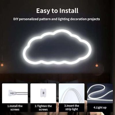 16.5FT / 5 เมตร ซิลิโคนไร้คราบ LED ระบบช่องหล่อยืดหยุ่นที่ซึมลงด้วยท่อสีขาวสีนม Cover Track กว้างสําหรับ 12 มม กันน้ํา LED Strip Light