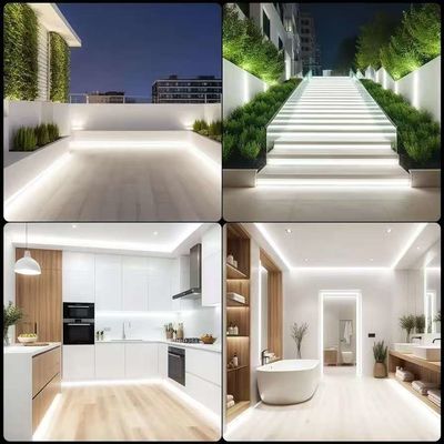 16.5FT / 5 เมตร ซิลิโคนไร้คราบ LED ระบบช่องหล่อยืดหยุ่นที่ซึมลงด้วยท่อสีขาวสีนม Cover Track กว้างสําหรับ 12 มม กันน้ํา LED Strip Light
