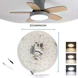 Dia100mm Round Pcb Board 12w 15w AC 110V 120V 230V 3.93' Retrofit Light Kit For Ceiling Flush Light Ceiling Fan Light Panel PCB 15W 90 Dimmable แผนที่เปลี่ยนไฟฟ้า