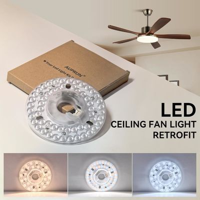 4.92 วงจรลมเพดาน Led Light แทนสําหรับลมเพดานลมพัดลมปรับปรับเพดาน, 18W 3CCT 3000K 4000K 6000K 1500LM CRI90 การแก้ไขที่ประหยัด