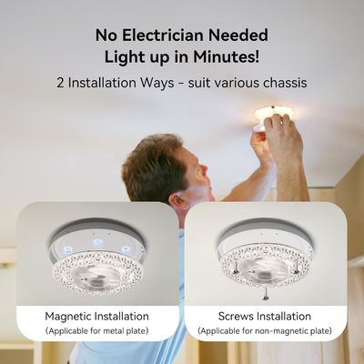 4.92 วงจรลมเพดาน Led Light แทนสําหรับลมเพดานลมพัดลมปรับปรับเพดาน, 18W 3CCT 3000K 4000K 6000K 1500LM CRI90 การแก้ไขที่ประหยัด