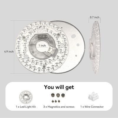 4.92 วงจรลมเพดาน Led Light แทนสําหรับลมเพดานลมพัดลมปรับปรับเพดาน, 18W 3CCT 3000K 4000K 6000K 1500LM CRI90 การแก้ไขที่ประหยัด