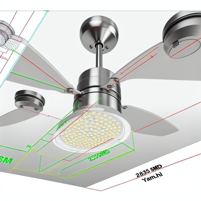หลอดไฟพัดลมเพดาน LED 2835SMD - PCB อะลูมิเนียม, วอร์มไวท์ 3000K