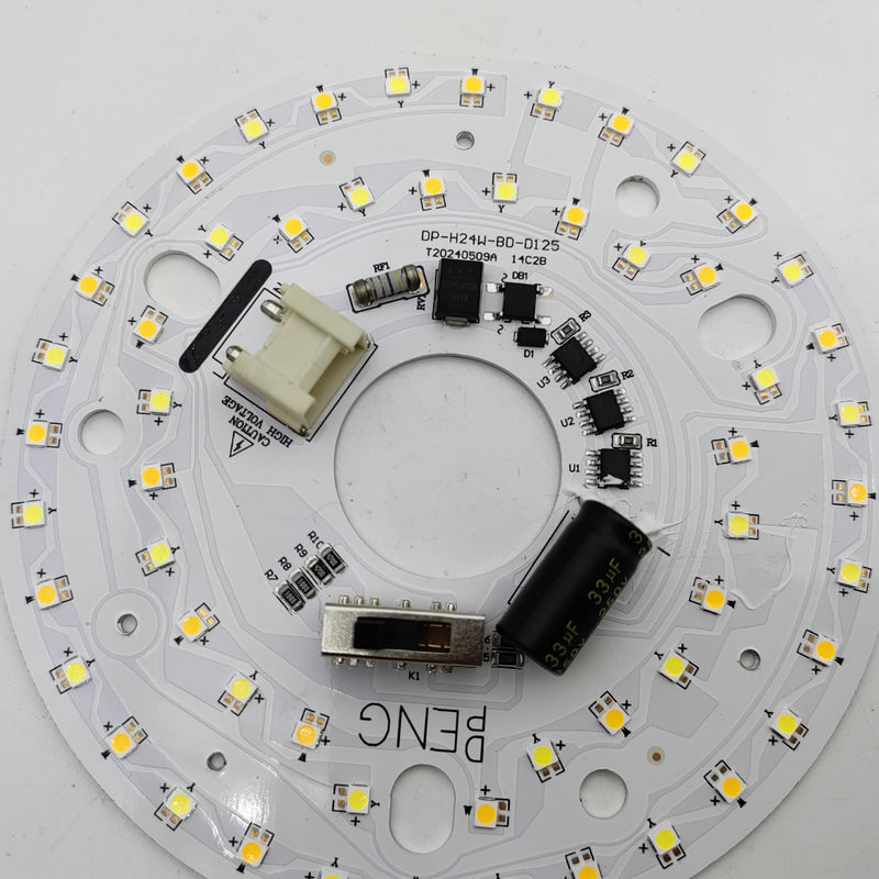 Dia125mm 4.9inch 24W LED Ceiling Fan Light Kit Retrofit คิทเปลี่ยนไฟเพดาน 5CCT 3000K 3500K 4000K 5000K 6000K ปรับได้ 12W 18W 24W สวิตช์, 2800LM 120V ETL 2 4 วัตต์