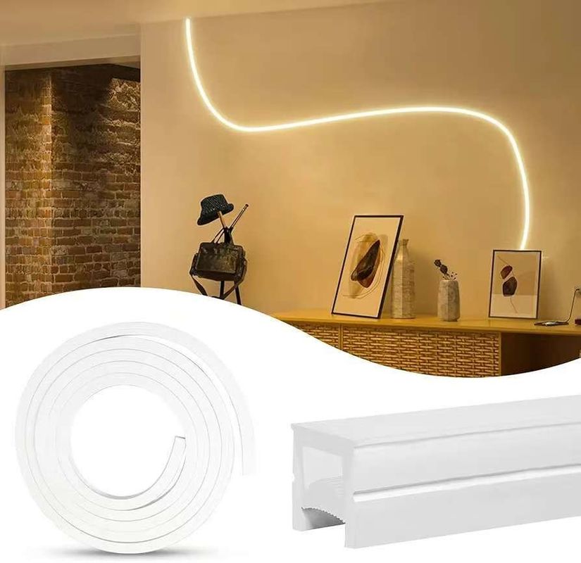 ข้างนอก กันน้ํา 12/24V ซิลิโคน LED แสงสตรีป สําหรับตกแต่งบ้าน Neon LED แสงสตรีป ขาว 16.4ft/5m Neon แสงสตรีป 12V ซิลิโคน กันน้ํายืดหยุ่น LED Neon สายไฟสําหรับห้องนอนเทศกาล