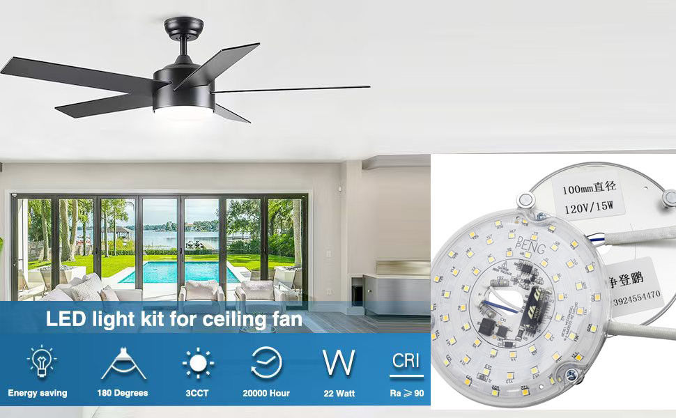 Dia100mm Round Pcb Board 12w 15w AC 110V 120V 230V 3.93' Retrofit Light Kit For Ceiling Flush Light Ceiling Fan Light Panel PCB 15W 90 Dimmable แผนที่เปลี่ยนไฟฟ้า