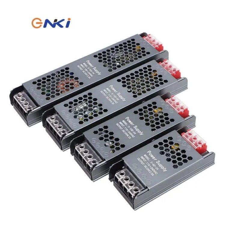 อุปกรณ์ประกอบไฟฟ้า ultra thin and slim 12V/24V 60W 100W 150W LED Driver Switching Power Supply สําหรับ Led Strip Light Tin Box อุปกรณ์ประกอบไฟฟ้า