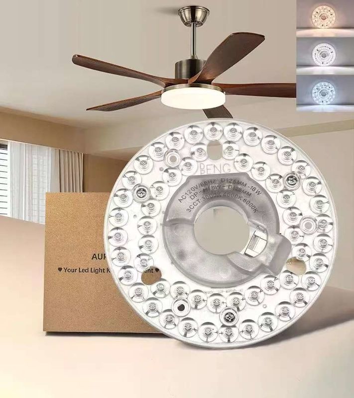 4.92 วงจรลมเพดาน Led Light แทนสําหรับลมเพดานลมพัดลมปรับปรับเพดาน, 18W 3CCT 3000K 4000K 6000K 1500LM CRI90 การแก้ไขที่ประหยัด