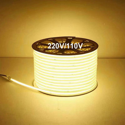 110V 220V กันน้ํา COB สายแสง LED สายไฟ LED พร้อมพีวีซีคลอม ปรับแต่ง สีฟ้า / สีน้ําแข็ง สีฟ้า / สีขาว / สีเขียว / สีม่วง / สีทอง / สีชมพู